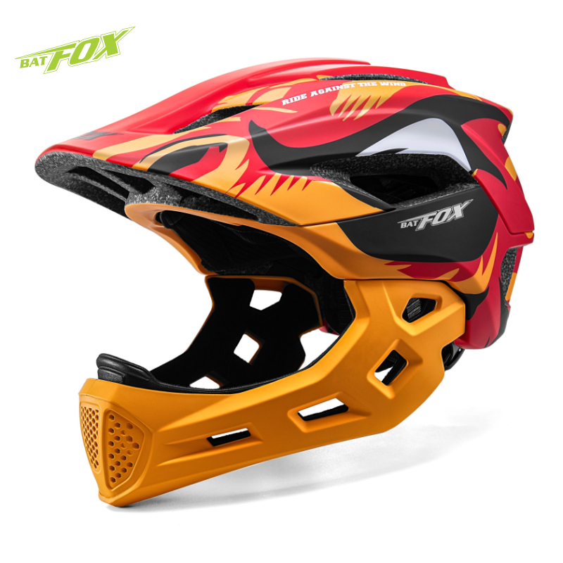 Running Gear Kids - BATFOX Kinder Integral-Fahrradhelm Abnehmbarer Fahrradhelm Kinder