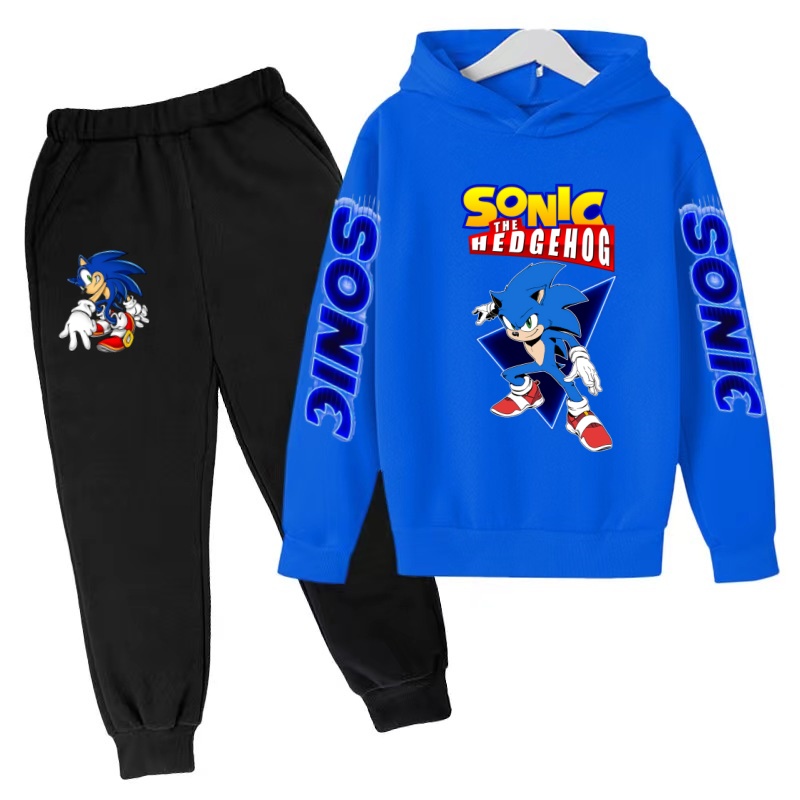Running Gear Kids - Supersonic-Kleidung für Kinder, Jogging-Kleidung, blauer Sweatshirt-Oberteil,