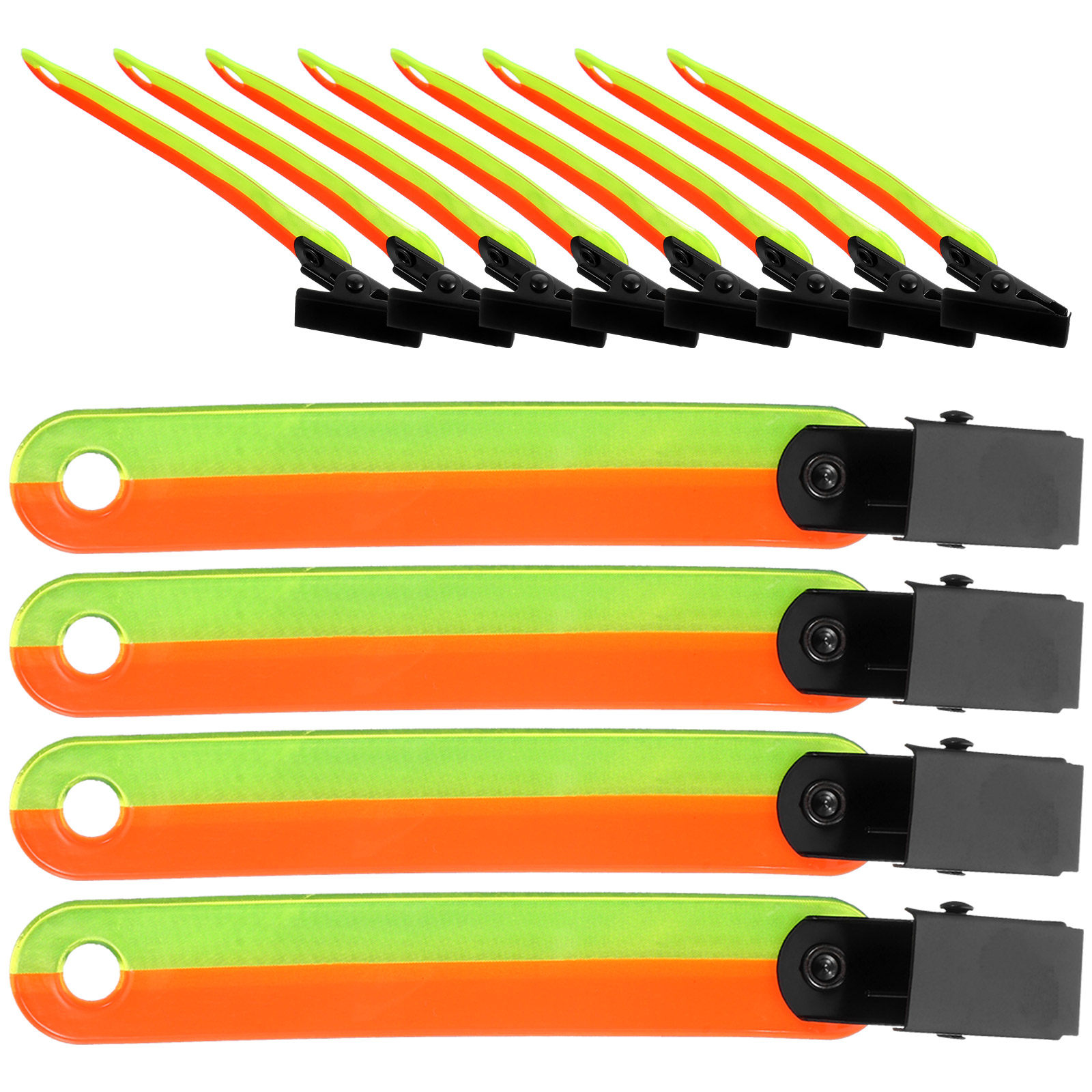 Running Gear Trail - 12 Stück Reflektierende Clips Fluoreszierendes Band