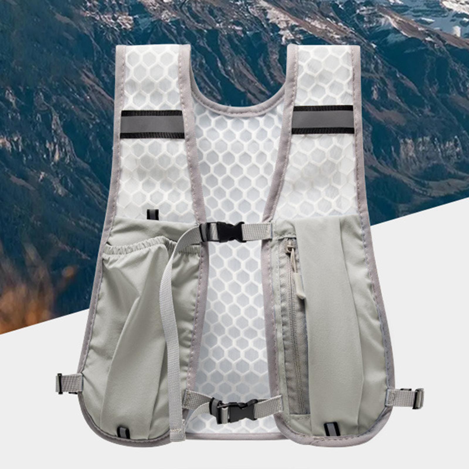 Running Gear Trail - Reflektierende Hydrationsweste Rucksack mit Wasserflaschenfach Atmungsaktive
