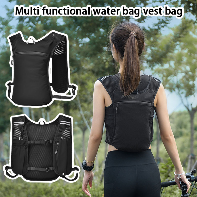 Running Gear Water - Multifunktionale Wasserbeutel-Weste, Unisex Ultraleichter Offroad-Laufrucksack, Langlebige