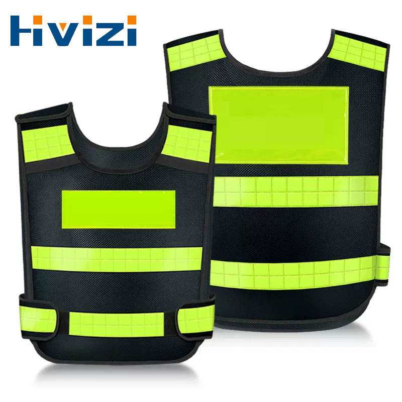 Reflective Running Jacket - Multifunktionelle atmungsaktive Netz-Trafficweste mit mehreren Taschen,
