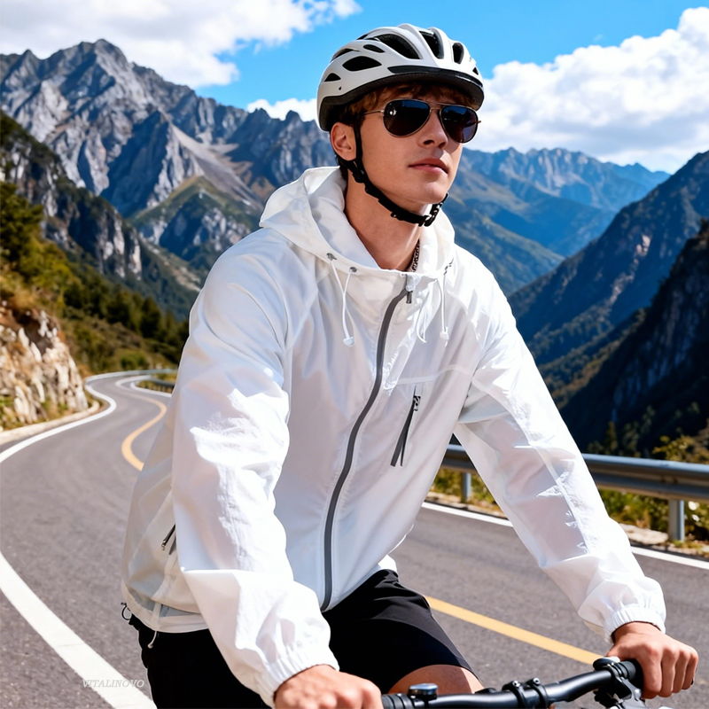 Reflective Running Jacket - VITALINOVO Unisex Outdoor wasserdichte leichte Jacke