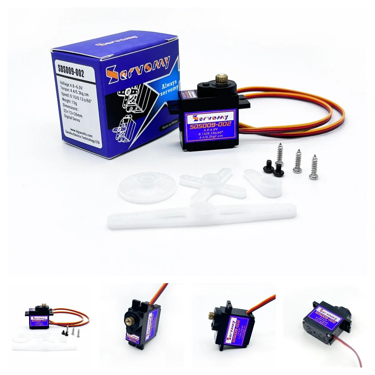 Running Gear In A Car - 4 Stück Servomy SDS009-02 9g Servo