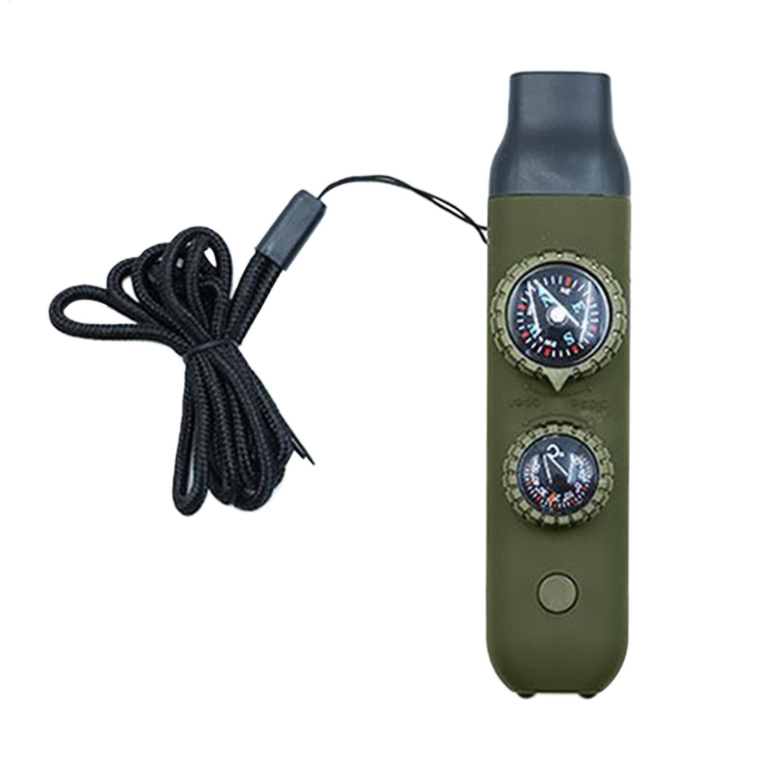 Running Gear Boat - 7-in-1-Überlebenspfeife mit LED-Licht, Outdoor-Sicherheitsausrüstung für Wanderer,