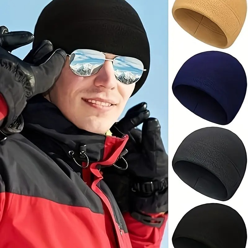 Running Gear Hat - Outdoor-Fleece-Mütze, warm, winddicht, weiche Beanie-Mütze für
